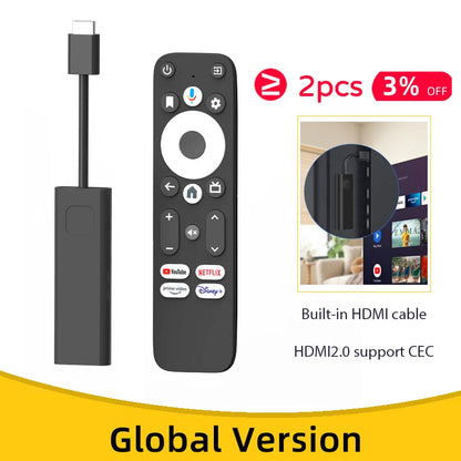 UBISHENG GD1 Android TV Stick, 4K Streaming, Netflix Certified, 16GB, WiFi