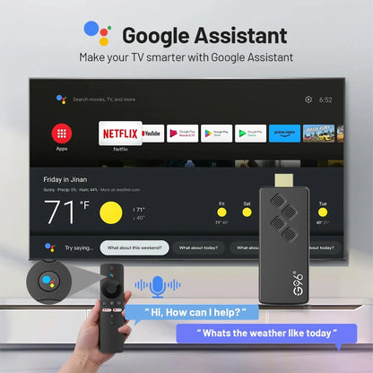 Q2 4K Android TV Stick, HDR10, Google Assistant, Dual-Band WiFi, Netflix & YouTube